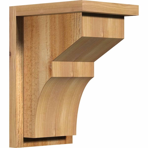Ekena Millwork Monterey Rough Sawn Corbel w/Backplate, Western Red Cedar, 8"W x 10"D x 14"H COR08X10X14MON01RWR - main